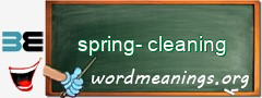 WordMeaning blackboard for spring-cleaning